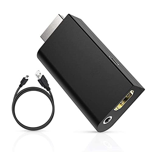 Ohfruit Video Switcher voor PS 2 naar HDMI-compatibele, Synchrone Input Hoge Snelheid Video Converter Adapter Game Player Zwart