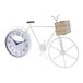 Well Home tafelklok, fietsdesign, metaal, wit, 33,5 x 8 x 23,5 cm