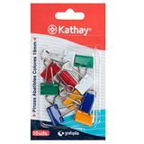 Kathay 86401199 Blister met 10 klemmen, 19 mm, verschillende kleuren