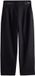 Next - Dames - N. Premium broek van zware pontestof met wijde, ronde pijpen - Zwart
