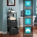 COAST™ Armoire de salle de bain avec 2 tiroirs 30 x 30 x 89 cm noir