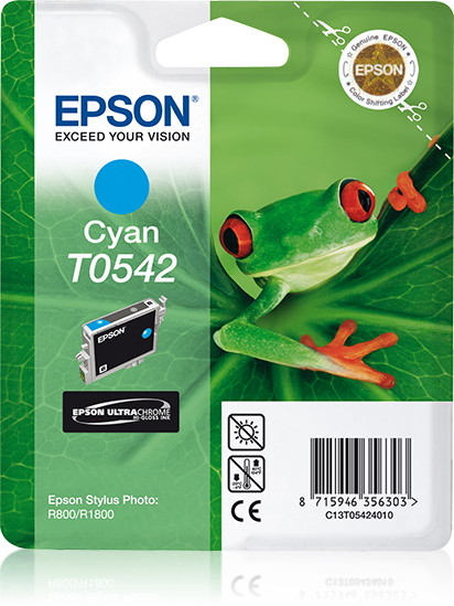 Epson inktpatroon Cyan T0542 Ultra Chrome Hi-Gloss single pack / cyaan