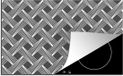 Merkloos KitchenYeah® Inductie beschermer 77x51 cm - Grijs - Geometrisch - Inductiebeschermer