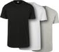Urban Classics Basic Tee 3-Pack Homme T-shirt - noir/gris/blanc - XL