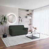Italian Bed Linen Bankovertrek, bi-elastisch, voor 2-zitsbank, donkergrijs