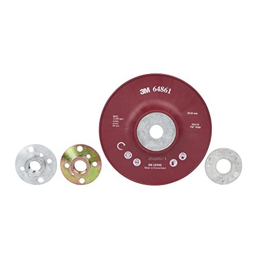 3M Krachtige steunschijf geribbeld & zeer hard – steunschijf voor high-performance fiberschuiven voor verhoogde schuurprestaties – Ø 125 mm & M14 schroefdraad – 1 stuk
