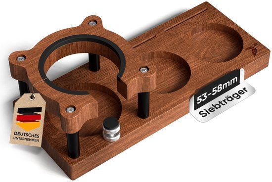 Mahona Tamper Station 58mm, 54mm, 53mm - Espresso Tamper Station - Tamper Station - Portafilter Tamper Station voor Barista - Espresso Station - Temper Station - Temper Station (Hout)