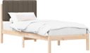vidaXL Bedframe met gevoerd hoofdeinde, taupe, 80 x 200 cm