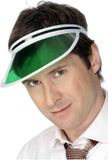 Smiffy's Zonneklep - groen - kunststof - volwassenen - sunvisor - carnaval