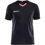 Craft Progress Contrast Shirt Korte Mouw Heren - Zwart / Roze | Maat: XXL