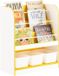 SoBuy KMB108-G Bibliothèque pour enfants - Étagère de rangement en bois blanc avec 3 compartiments