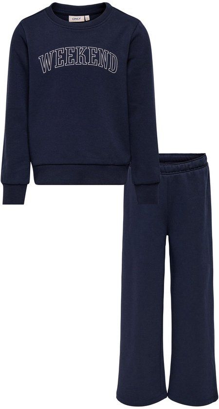 Kids Only Glinna City Sweat/Pants Set Junior - Maat 152 - Donkerblauw - Maat 152