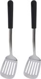 Excellent Houseware Bakspatel/bakspaan - 2x - Zwart Kunststof/RVS - 34 cm