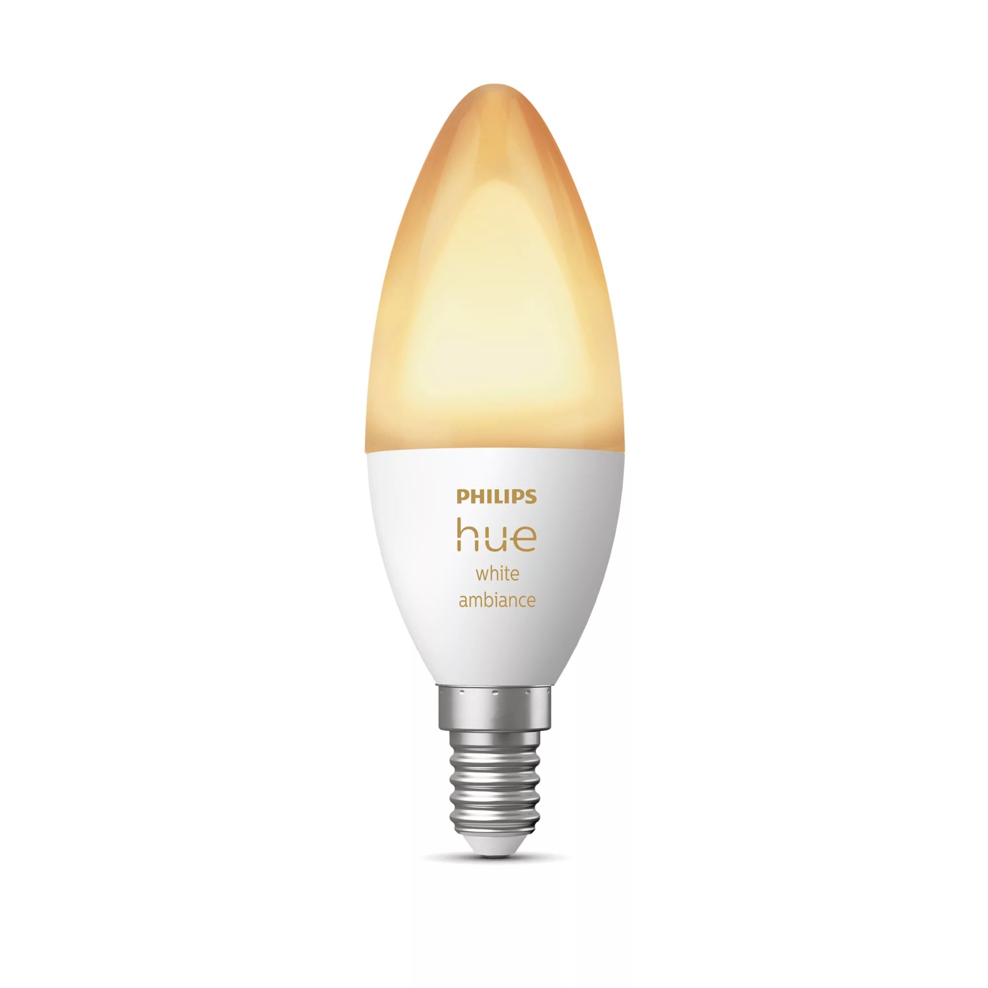 Philips Hue White Ambiance E14 Candle Smart Bulb - Bluetooth/Zigbee - Warm to Cool White Light
