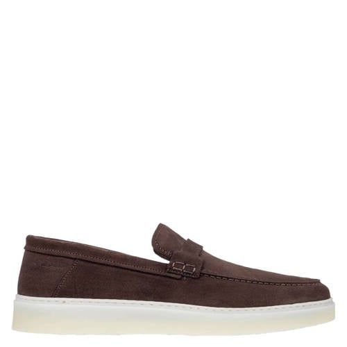 Van Lier suède loafers - donkerbruin