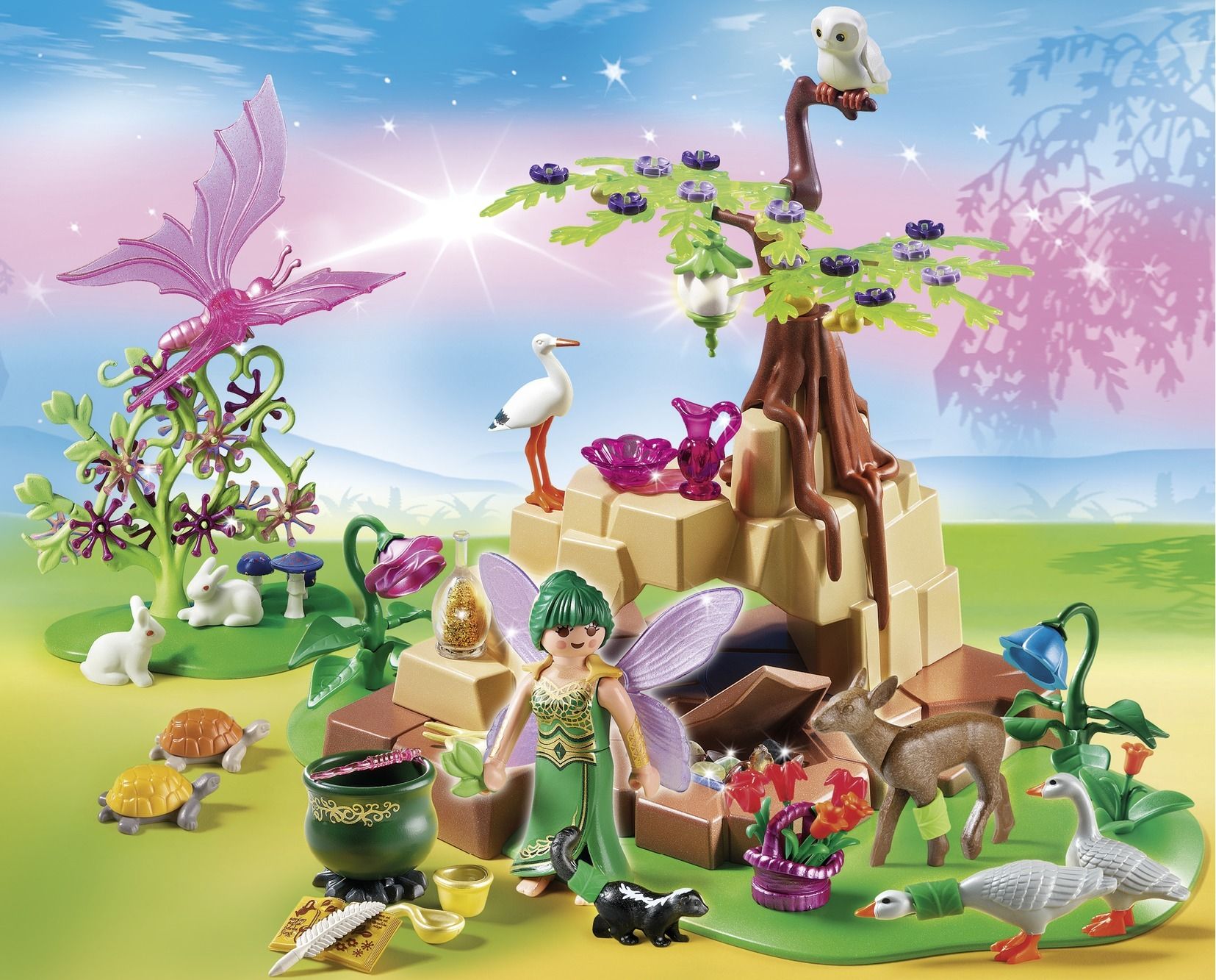 Playmobil Fairies 5447 Toverfee Elixia in het Dierenbos Speelgoedset