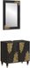vidaXL Badkamerkast - set - 2 stuks - Zwart - 62 x 33 x 58 cm - Massief Mango Hout