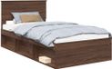 vidaXL Bedframe Bruin Eiken Massief Grenenhout 100 x 200 cm