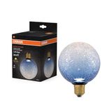 OSRAM DECOR LED LAMP IN CRACKED GLASS ROUND BLUE