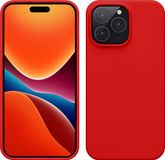 kwmobile telefoonhoesje geschikt voor Apple iPhone 14 Pro Max - Hoesje met siliconen coating - Smartphone case in rood
