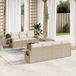 Maison Exclusive - Ensemble de meubles de jardin 8 pièces avec canapé et coussins, beige, en polyrotin