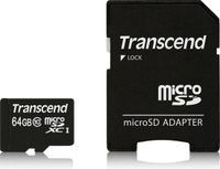 Transcend Micro SDXC 64GB Class 10 + SD Adapter