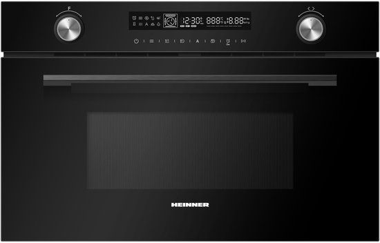 Heinner Inbouw Combimagnetron - Convectie - 25 L - 900 W - 1000 W Grill - 5 Vermogensniveaus - Touchbediening - Zwart