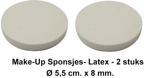 Rojafit Make-up sponsje - Latex - Ã˜ 5 5 cm x 8 mm. - 2 stuks