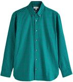 Next Heren Zacht aanvoelend overhemd met print en lange mouwen - Blauw