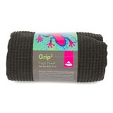 Bodhi Grip² Yoga handdoek, yogahanddoek met anti-slip noppen, antislip microvezeldoek, hot yoga handdoek, antibacteriële trainingshanddoek, yogamatoplegger, antraciet