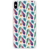 Peacock Feather Siliconen hoesje compatibel met iPhone XS Max