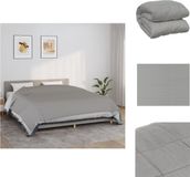 vidaXL Verzwaringsdeken 235x290 cm 11 kg Badstof Grijs