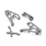 Fr Losi - Fr Shk Tower Brace and Camber Link Mnt Gray Rock Rey (LOS231039)