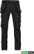 DASSY Stretch holsterzakkenbroek met kniezakken ZWART/ANTRACIETGRIJS