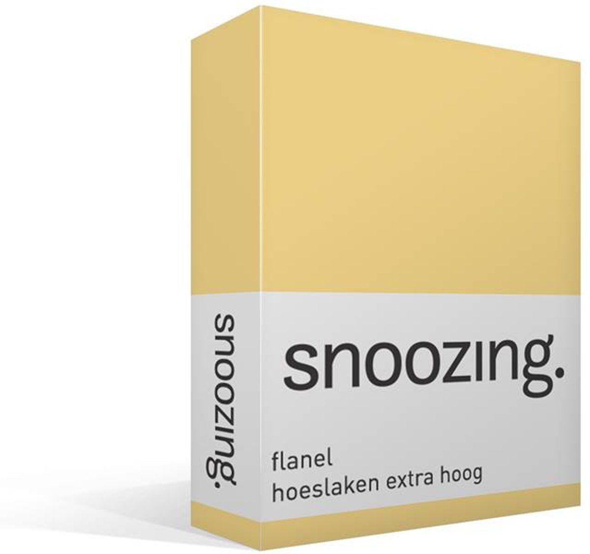 Snoozing Flanel Hoeslaken Extra Hoog - Lits-jumeaux (160x210/220 cm) - Geel