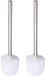 eVatmaster Ensemble de brosses de toilette Poignée en acier inoxydable, Tête remplaçable - Blanc