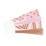 Amscan 9906366 8 x Roségoud Blush Verjaardagshoorns