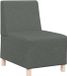 vidaXL Canapé modulaire sans accoudoirs tissu gris foncé