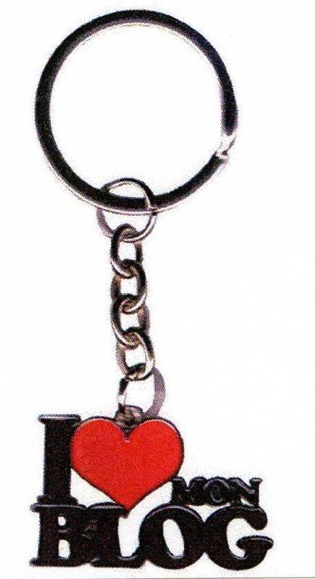 MnM Comics I Love Mon Blog Sleutelhanger Zilverkleurig