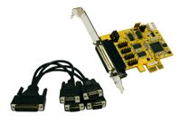 Exsys EX-44044-2 PCIe x1 kaart 4x seriële RS232 interfacekaart/-adapter