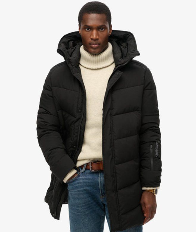 Superdry City chevron gewatteerde parka - Heren - Gewatteerde jassen