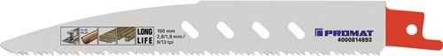 Promat/Tecwerk Lame de scie sabre 150mm 5 pièces