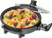 Partypan - multifunctionele pan - geschikt voor koken en braden - 1 stuk - noir - aluminium