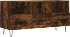 vidaXL Meuble TV, bois, chêne fumé, 102x36x50 cm