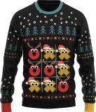 JAP Christmas Interactieve Kersttrui (maat XL) - 100% Gerecycled - Rood/Geel/Zwart