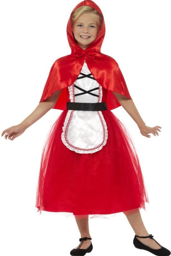 Roodkapje kostuum met cape voor meisjes - 6 jaar - Rood - Polyester