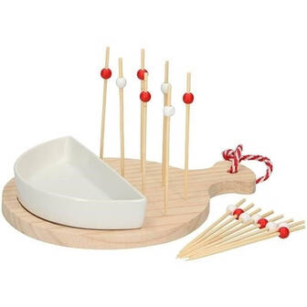 Alpina Kitchen & Home Snack serveerset/borrelplank 17-delig - multi