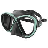 Seac Symbol, duikmasker met twee lenzen en 3D-gesp, gemaakt in Italië.