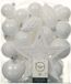 Decoris Set boules de Noël en plastique blanc - 66 pièces
