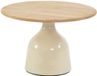 4 Seasons Outdoor June loungetafel Ø60x38 cm creme - teak